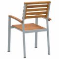 vidaXL Záhradná stolička 2 ks Hnedá Pevné akáciové drevo Stohovateľný