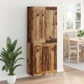 vidaXL Highboard Staré drevo 69,5 x 34 x 180 cm Kompozitné drevo