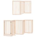 vidaXL Brána pre psa s dverami skladacia 9 panely 450cm topoľové drevo
