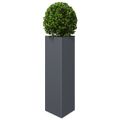 vidaXL Záhradné kvetináče 2 ks antracitové trojuholník 30x26x75cm oceľ