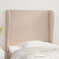 vidaXL Čelo postele so záhybmi kapučínové 103x23x118/128 cm umelá koža