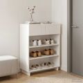 vidaXL Skrinka na topánky 73 x 38 x 87,5 cm Spracované drevo Biela