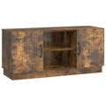 vidaXL TV skrinka 102 x 34,5 x 47 cm Dymový dub Kompozitné drevo