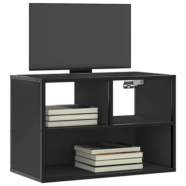vidaXL TV skrinka čierna 60x31x39,5 cm kompozitné drevo a kov