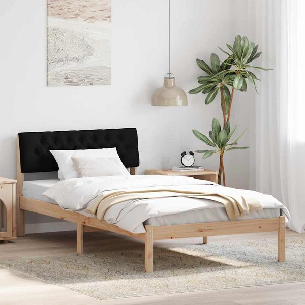 vidaXL Rám postele Hnedá a čierna 100 x 200 cm Borovicový masív