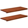 vidaXL Parapety 2 ks Hnedá 100 x 40 x 2 cm Masívne bukové drevo