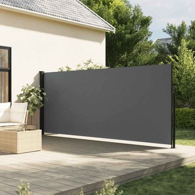 vidaXL Zaťahovacia bočná markíza, antracitová 160x500 cm