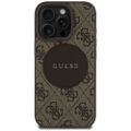 Puzdro Guess HC MagSafe PU 4G Circle with Classic Logo pre iPhone 16 Pro hnedé