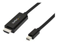 mDP na HDMI adaptér so zabudovaným káblom - čierny - 3 m (10 ft.) - Ultra HD 4K 30Hz (MDP2HDMM3MB) - Kábel adaptéra - Mini DisplayPort s pinmi (samec) do HDMI s pinmi (samec) - 3 m - čierna - podporuje 4K