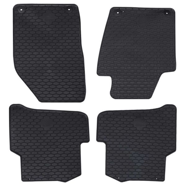 vidaXL Autokoberec 4 pcs Čierny vhodné pre FABIA III 2014-2022 Guma