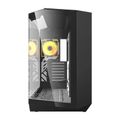 Počítačová skriňa Darkflash DY470 so 4 ventilátormi (čierna)