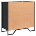 vidaXL Servírovacia skriňa Čierny dub 79,5 x 35,5 x 74,5 cm