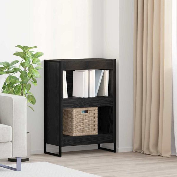 vidaXL Knižnica Čierny dub 60 x 30 x 86,5 cm Kompozitné drevo