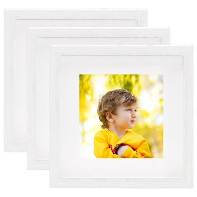 vidaXL 3D fotorámiky 3 ks biele 23x23 cm na 13x13 cm obrázok