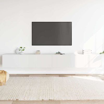 vidaXL 3-dielna súprava TV skriniek biela spracované drevo