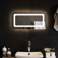 vidaXL Zrkadlo do kúpeľne s LED Priehľadná 60 x 30 cm tvrdené sklo