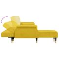 vidaXL Pohovka v tvare L žltá 271x140x70 cm zamat