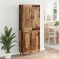 vidaXL Highboard Staré drevo 69,5 x 34 x 180 cm Kompozitné drevo