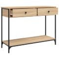 vidaXL Konzolový stolík dub sonoma 100x34,5x75 cm kompozitné drevo