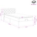 vidaXL Polohovací postel s matrací Ružová 90 x 200 cm Zamat