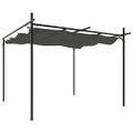 vidaXL Pergola so zaťahovacou strechou antracitová 295x292x230 cm