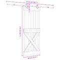 vidaXL Posuvné dvere NARVIK Prírodná a čierna 80 x 210 cm (213,5 cm)