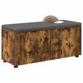 vidaXL Predsieňová lavica s vankúšom Údený Dub 100 x 38 x 46 cm