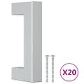 vidaXL Rukoväte na skrinku 20 ks strieborné 64 mm nehrdzavejúca oceľ