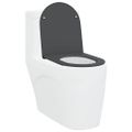 vidaXL WC sedadlo Antracitová 47 x 36 x 3,4 cm Duroplast