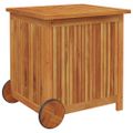 vidaXL Záhradný úložný box s kolieskami 60x50x58 cm masívna akácia
