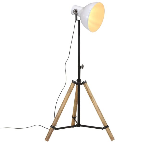 vidaXL Podlahová lampa 25 W biela 75x75x90-150 cm E27