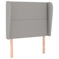 vidaXL Čelo postele so záhybmi bledosivé 93x23x118/128 cm látka