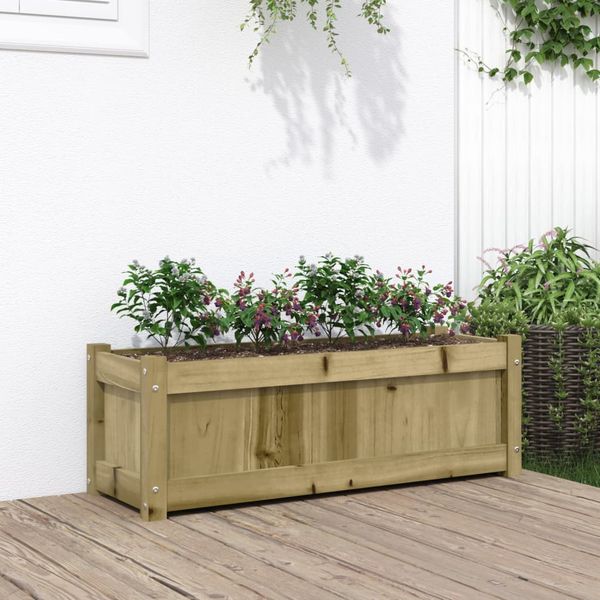 vidaXL Záhradný kvetináč 90x31x31 cm impregnovaná borovica