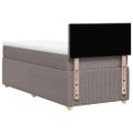 vidaXL Posteľný rám boxsping s matracom sivohnedý 90x200 cm látka