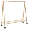 vidaXL Vešiak na oblečenie s policami a kolieskami 106x34x106,5 cm