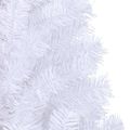 vidaXL Umelý vianočný stromček s 300 LED-i Biela 210 cm PVC a oceľ