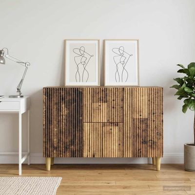 vidaXL Servírovacia skriňa Staré drevo 89 x 34,5 x 60 cm