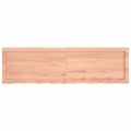 vidaXL Nástenná polica bledohnedá 140x40x(2-4) cm ošetrený masívny dub