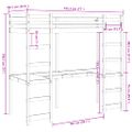 vidaXL Vyvýšená posteľ bez matraca 75x190 cm, borovicový masív