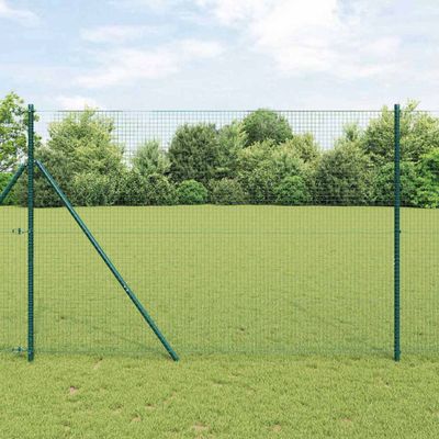 vidaXL Zváraná drôtená ohrada na upevnenie 10 x 1,6 m Zelená Sieťovina