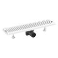 vidaXL Sprchový odtok s vetracími otvormi 53x14 cm nehrdzavejúca oceľ