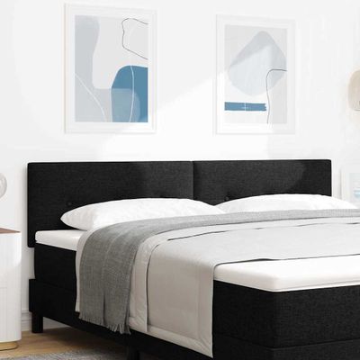 vidaXL LED hlavová doska s LED pásikmi Čierny 180 cm látka