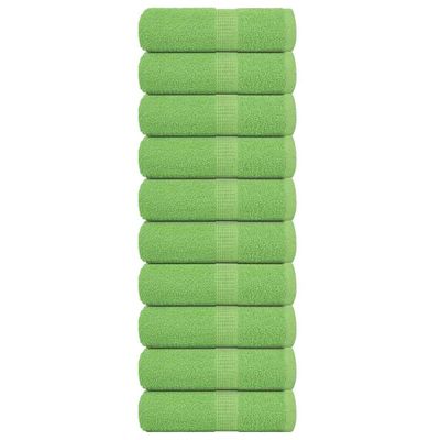 vidaXL Uteráky pre hostí FROGN 10 ks, jablkovo zelené 30x50 cm, 360 g/m²