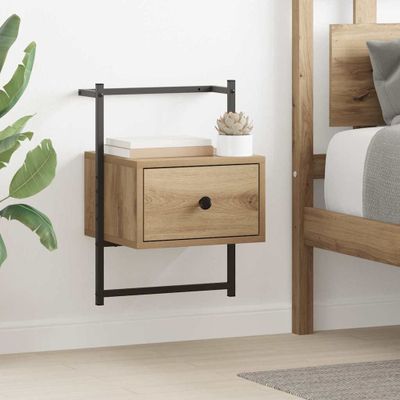 vidaXL Nočný stolík so zásuvkou 2 pcs Remeselný dub 35 x 30 x 51 cm