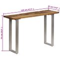 vidaXL Konzolový stolík, recyklované drevo a oceľ 120x35x76 cm