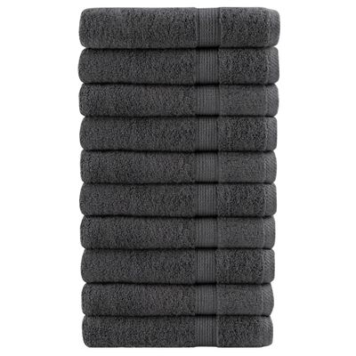 vidaXL Prémiové uteráky SOLUND 10ks antracitové 100x200cm 600g/m2