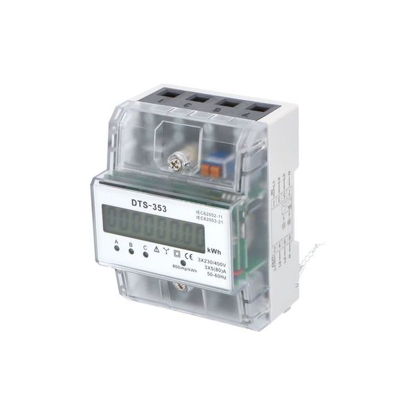 Elektromer DTS 353-L 80A, 4,5 mod., LCD, 3-fáz., 1-tar., podružný