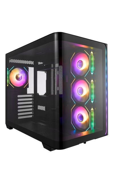 FSP M580-BA/Midi Tower/Transpar./Čierna