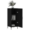vidaXL Komoda čierna 34,5x34x90 cm spracované drevo