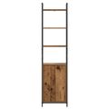 vidaXL Knižnica 6 úrovní 40 x 24 x 161 cm Kompozitné drevo Staré drevo